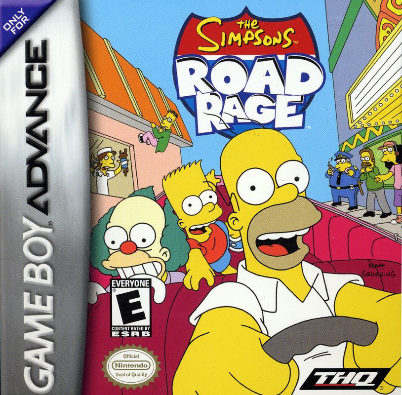 The Simpsons Road Rage box art for GameBoy Advance
